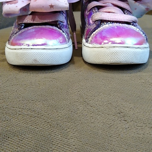 Jojo Siwa Mermaid Shoes. Little Girls Sz 8. Purple, Pink, Sliver Shimmer. - Picture 3 of 11